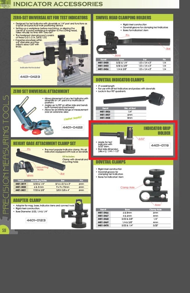 INDICATOR GRIP HOLDER WITH 1/4 X 1-1/2" ROD (4401-0119) - Image 2