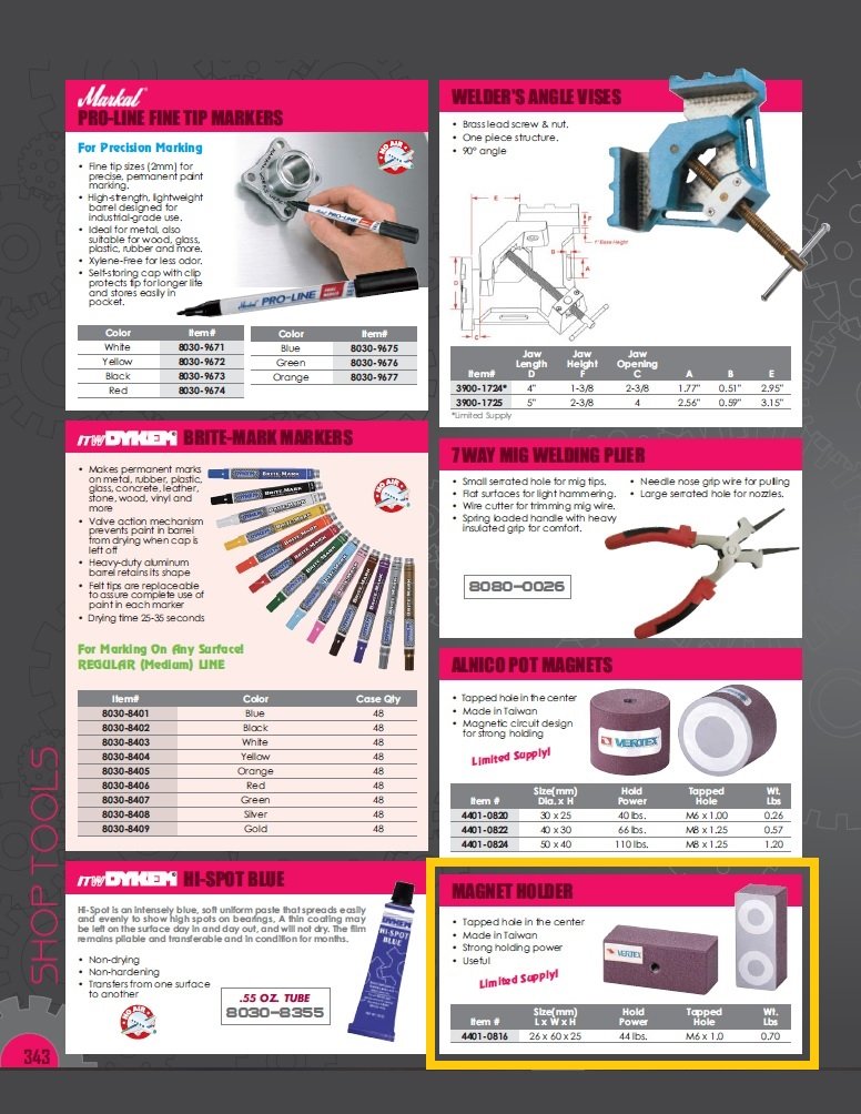 VERTEX 26 X 60 X 25MM MAGNETIC HOLDER (4401-0816) - Image 2