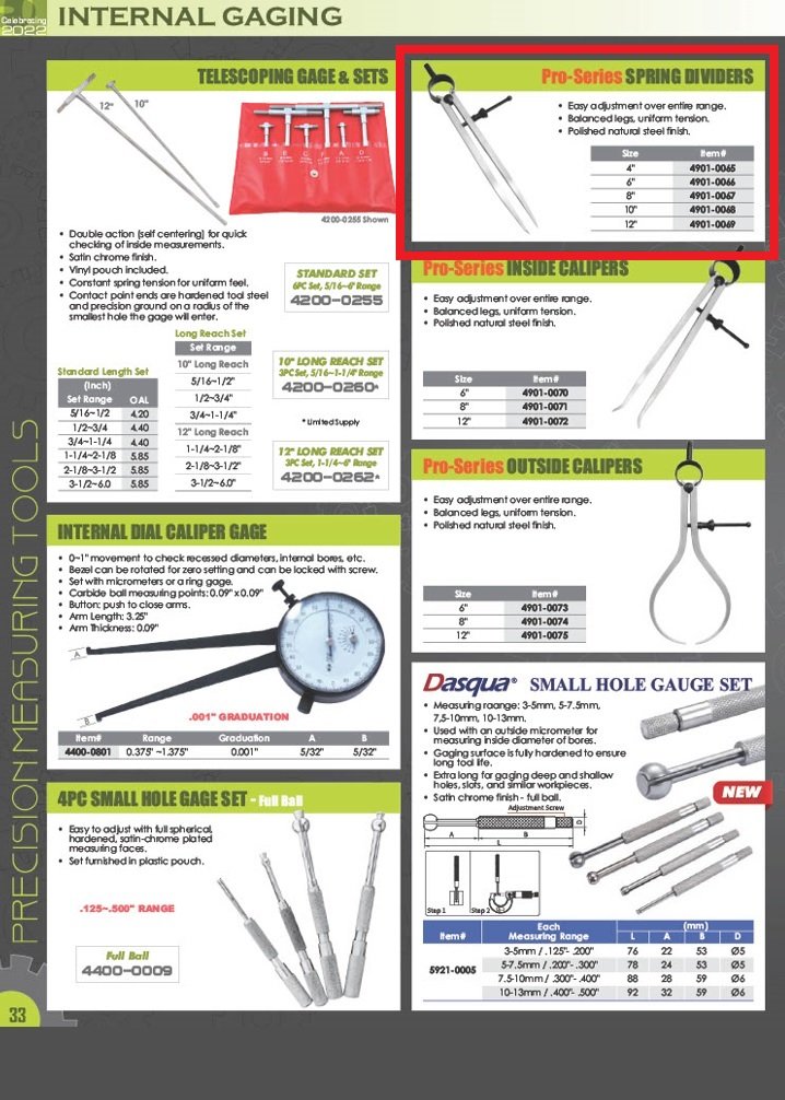 4 INCH SPRING DIVIDER (4901-0065) - Image 2