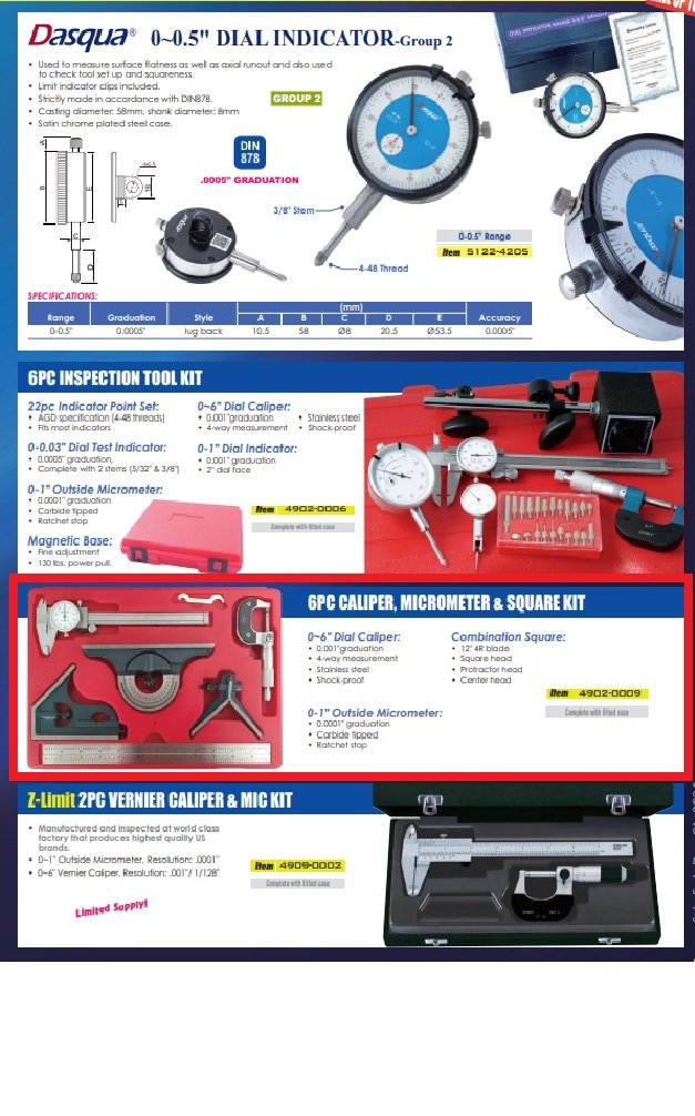 CALIPER 6PC KIT W COM. SQUARE (4902-0009) - Image 4