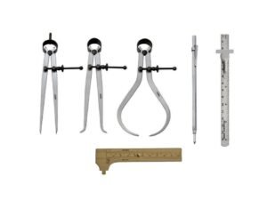 HHIP 6 PIECE SPRING CALIPERS, DIVIDER & RULE MEASURING KIT (4906-0106)