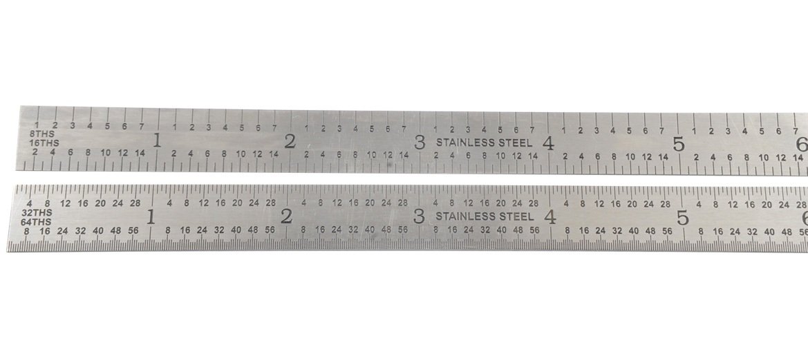 HHIP 8 X 1/2" 4R FLEX RULE GRADUATIONS 1/8, 1/16, 1/32 & 1/64 (4906-0133)