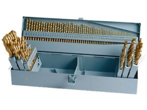 115 PIECE TiN COATED HIGH SPEED STEEL JOBBER DRILL SET (5000-0003)