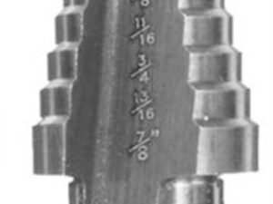 3/16-7/8" HIGH SPEED STEEL STEP DRILL WITH 12 STEPS (5000-0016)