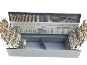 115 PIECE BRIGHT FINISH HIGH SPEED STEEL JOBBER DRILL SET - USA (5001-0115)