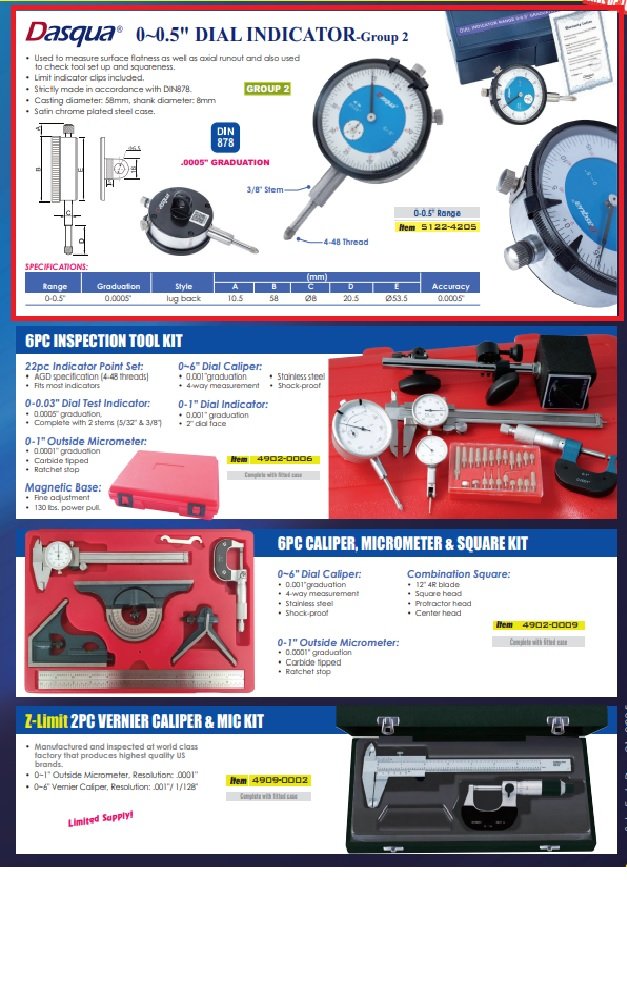 DASQUA 0-0.5INCH LUG BACK DIAL INDICATOR (5122-4205) - Image 6