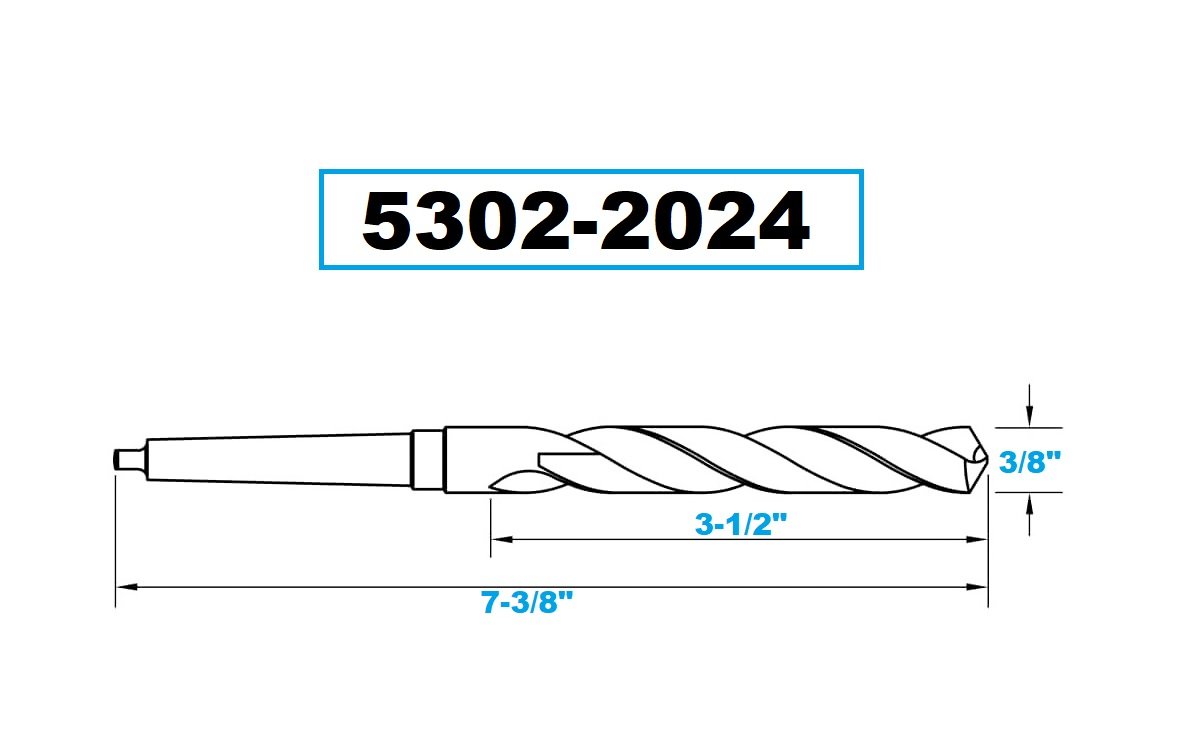 TAPER DRILL 3/8X3-1/2X7-3/8 2MT (5302-2024) - Image 4
