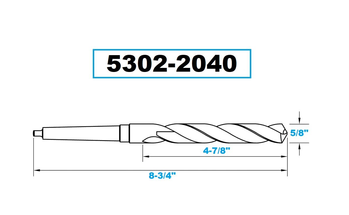 TAPER DRILL 5/8X4-7/8X8-3/4 2MT (5302-2040) - Image 5