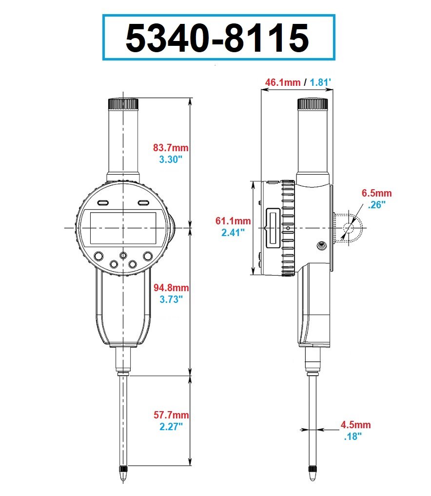 DASQUA 0-50.8MM/0-2.0" ABSOLUTE DIGITAL INDICATOR (5340-8115) - Image 6