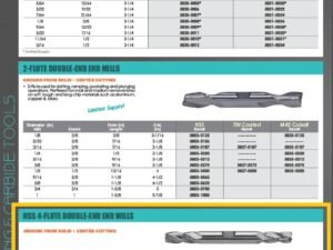 3/8 X 3/8" 4 FLUTE TiN DOUBLE END CENTER CUT END MILL (5829-0375)