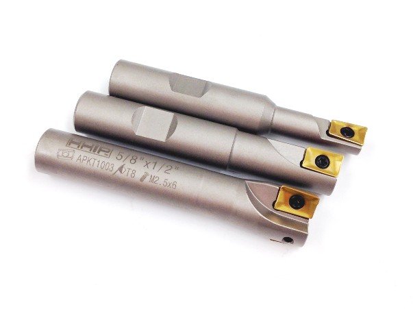 3PC 1/2 SHANK SQUARE SHOULDER COOLANT-THRU INDEXABLE END MILL SET-APKT1003 (5822-1710) - Image 5