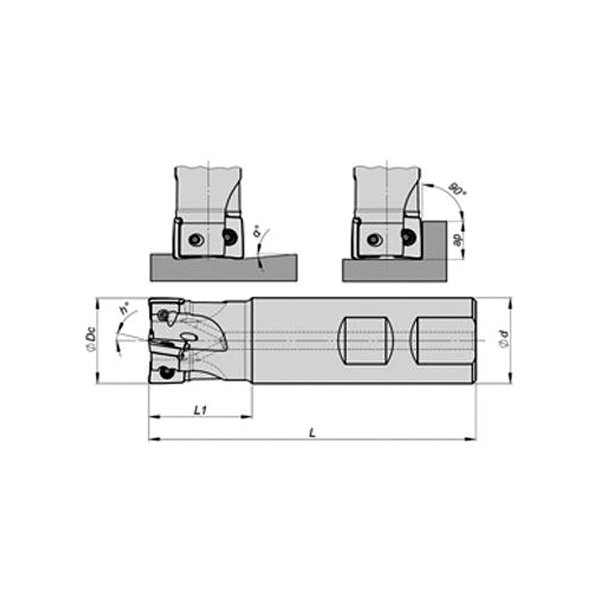 3PC 1/2 SHANK SQUARE SHOULDER COOLANT-THRU INDEXABLE END MILL SET-APKT1003 (5822-1710) - Image 3