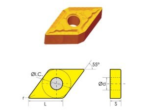 DNMG-332-PM COATED CARBIDE INSERT (6000-9332)