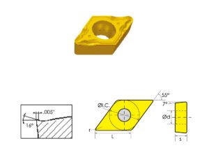 DCMT 21.52-EM  COATED CARBIDE INSERT (6004-1022)