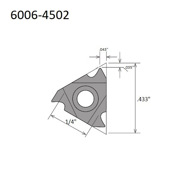 11NR-16UN TiALN COATED INTERNAL THREADING & GROOVING INSERT (6006-4502) - Image 2