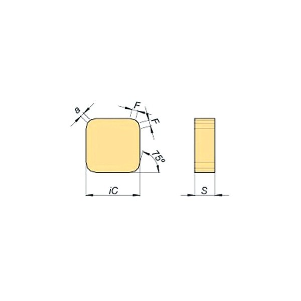 SNKN-1204ENN COATED CARBIDE FACE MILL INSERT (6010-1003) - Image 2