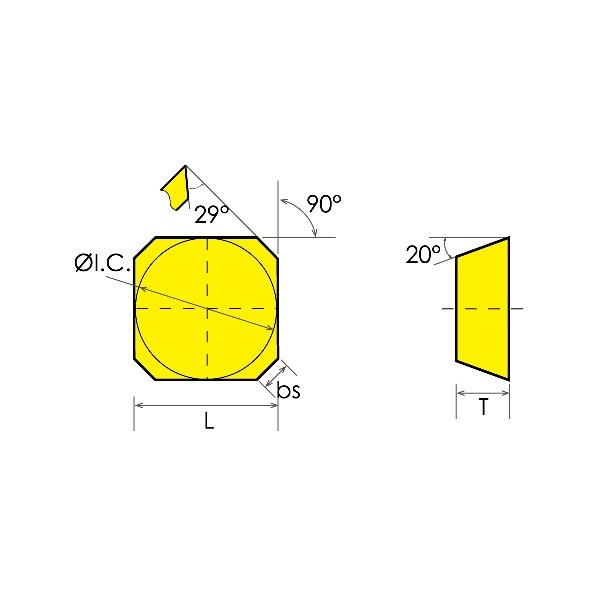SEAN-43-AFN C-5 TiN COATED CARBIDE INSERT (6016-0043) - Image 2