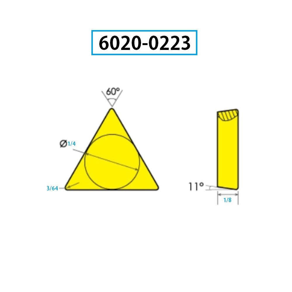 TPG-223 C-2 CARBIDE INSERT (6020-2223) - Image 2