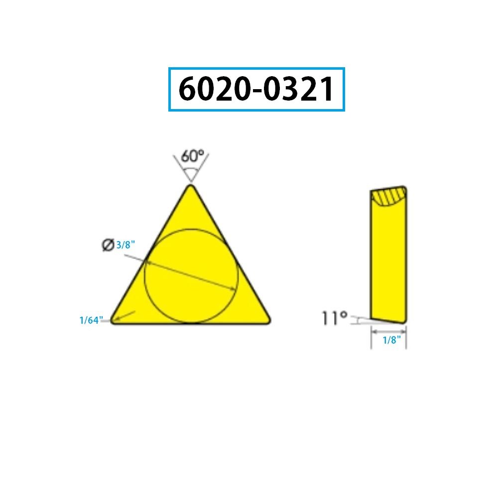 TPG-321 C-6 CARBIDE INSERT (6020-0321) - Image 2