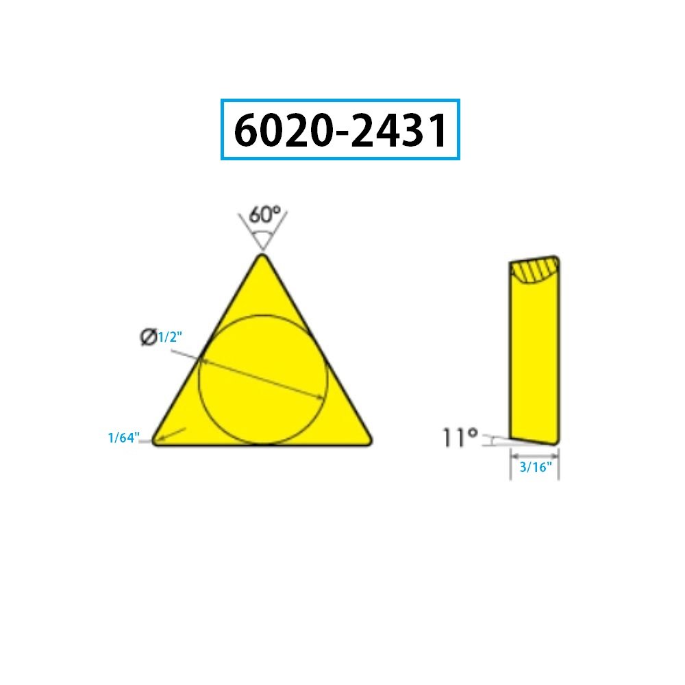 TPG-431 C-2 CARBIDE INSERT (6020-2431) - Image 2