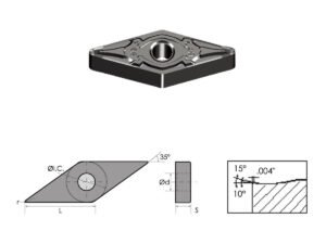 VNMG-331-EM nc-TiAIN COATED CARBIDE INSERT (6051-0331)