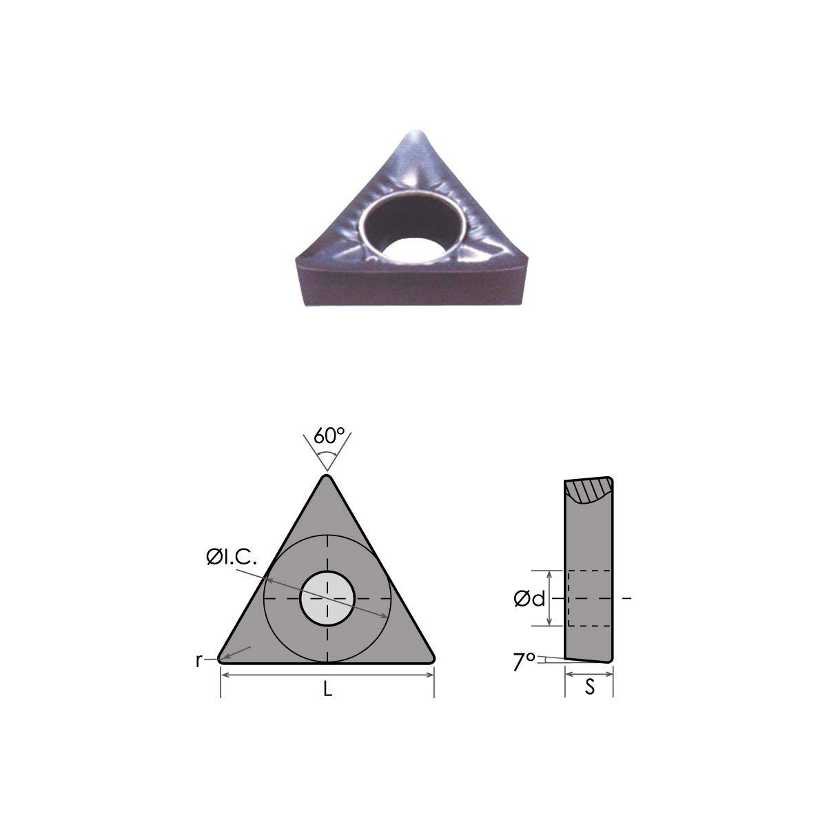 TCGX 21.50 LH CARBIDE INSERT FOR ALUMINUM (6057-0110)