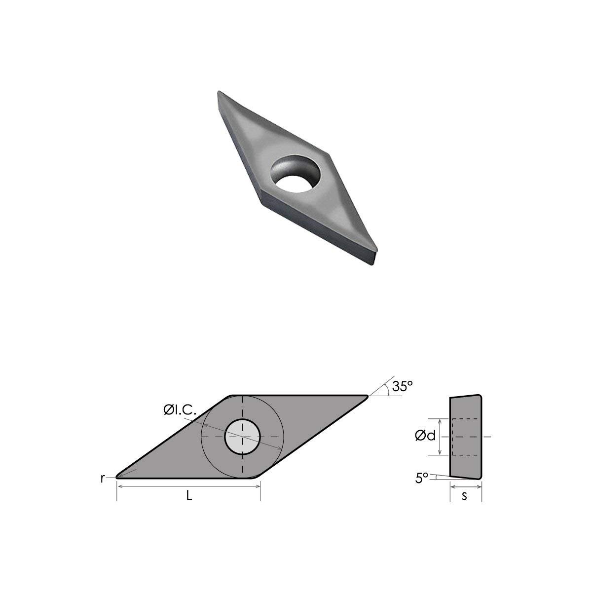 VCGX -222 LH CARBIDE INSERT FOR ALUMINUM (6058-0222)