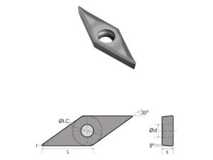 VCGX -332 LH CARBIDE INSERT FOR ALUMINUM (6058-0332)