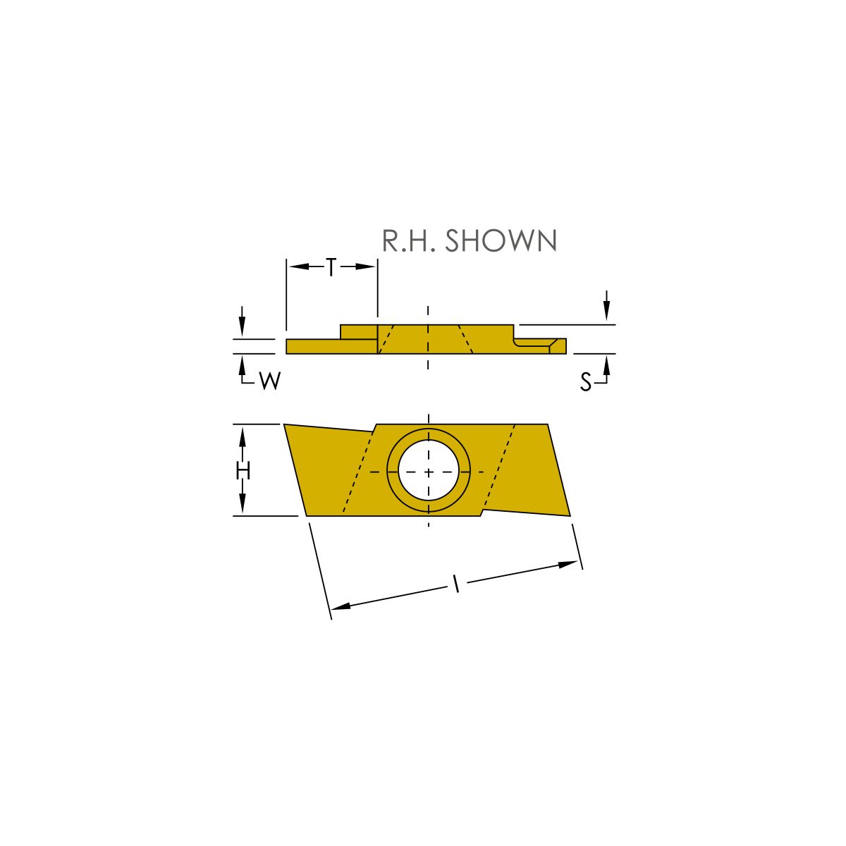 GIE-7-SG-1.1 (.043") LEFT HAND GROOVING & CUT-OFF C6 PV INSERT (6061-0314) - Image 2