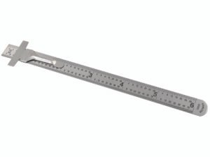6 X 15/32" STAINLESS STEEL RULER (32NDS-64THS & DECIMAL) (7006-0001)