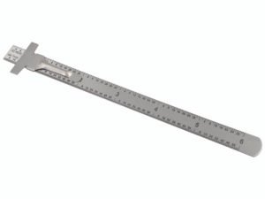 6 X 15/32" STAINLESS STEEL RULER (32NDS-64THS-MM & 0.5MM) (7006-0003)