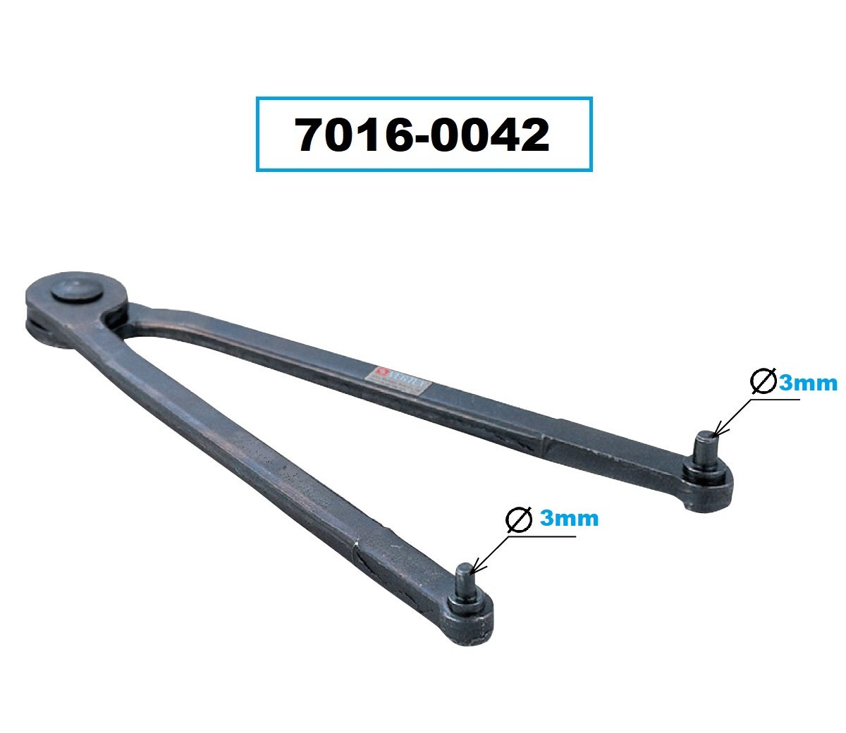 VERTEX 3MM DIAMETER PIN HOLE ADJUSTABLE SPANNER WRENCH (7016-0042) - Image 2