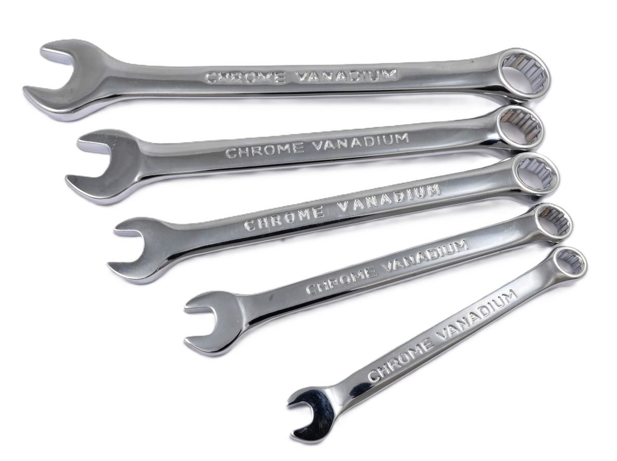 HHIP 5 PC SMALL COMBO WRENCH SET 1/4 TO 1/2" CHROME VANADIUM STEEL (7023-1101) - Image 2