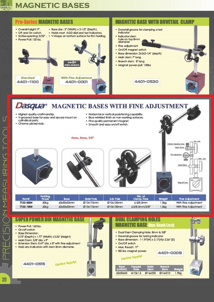 DASQUA 132 LBS MAGNETIC FORCE MAGNETIC BASE WITH FINE ADJUSTMENT (7123-1004) - Image 8