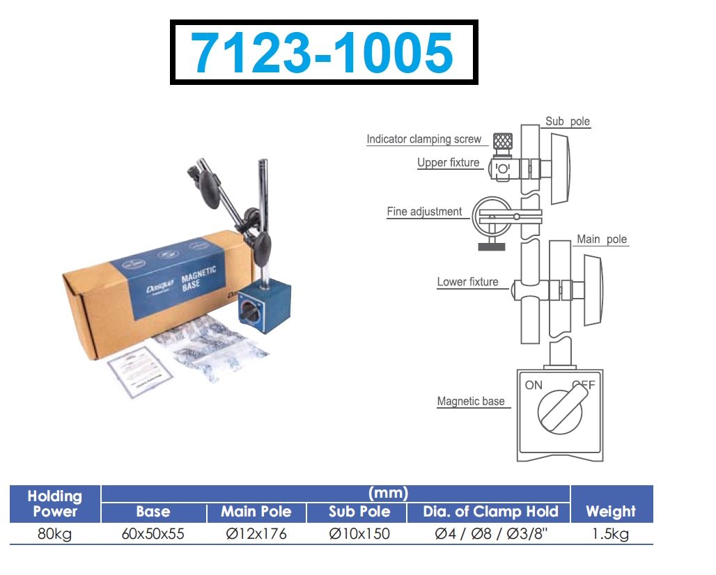 DASQUA MAG BASE WITH FINE ADJUTMENT (7123-1005) - Image 5