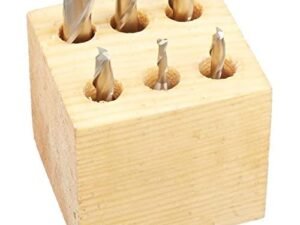 6 PIECE 2 FLUTE HSS END MILL SET (3/8 INCH SHANK) (8000-0001)