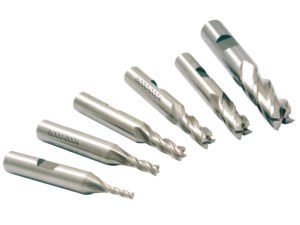 6 PIECE 3/8" M42 8% COBALT 4 FLUTE END MILL SET (8000-0004)