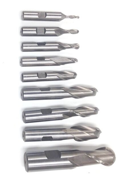 9 PIECE 2 FLUTE BALL NOSE END MILL SET (8001-0009) - Image 4