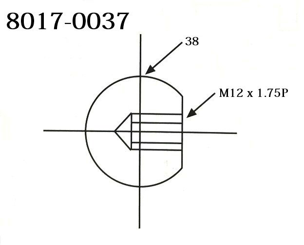 VERTEX M12 X 1.75 THREAD X 38MM BALL KNOB (8017-0037) - Image 2