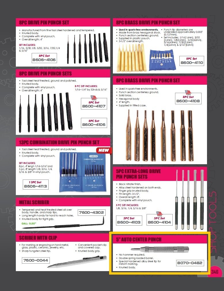 5" x 1/2" DIAMETER AUTO CENTER PUNCH (8070-0482) - Image 4