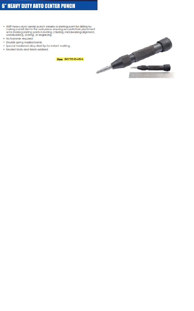 6" HEAVY DUTY AUTO CENTER PUNCH (8070-0484) - Image 4
