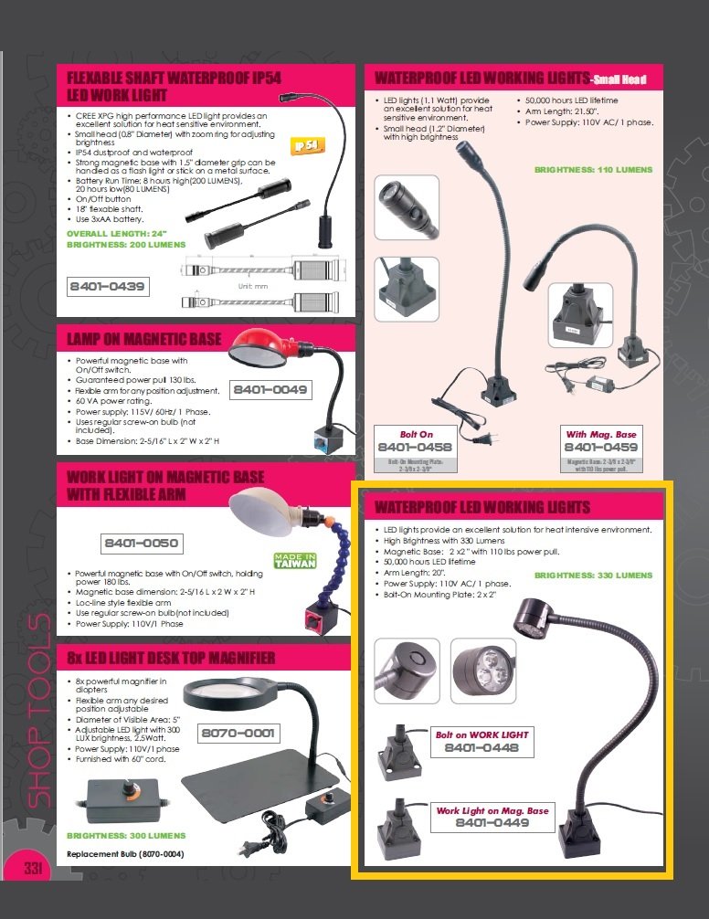 3 WATT X 20" LED WATERPROOF WORK LIGHT ON MAGNETIC BASE (8401-0449) - Image 4