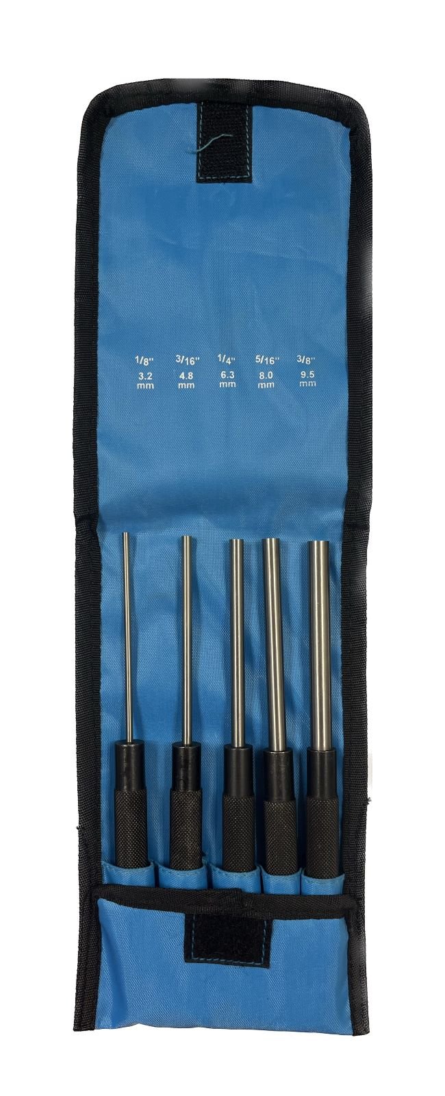 5 PIECE EXTRA LONG DRIVE PIN PUNCH SET USA MADE (8600-4104)