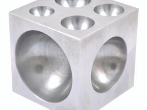 49MM X 49MM DAPPING BLOCK SQUARE WITH STEEL 4-40MM CAVITIES (8606-3400)