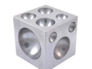 3 X 3 X 3" DAPPING BLOCK SQUARE WITH STEEL 22-62.5MM CAVATIES (8606-3402)