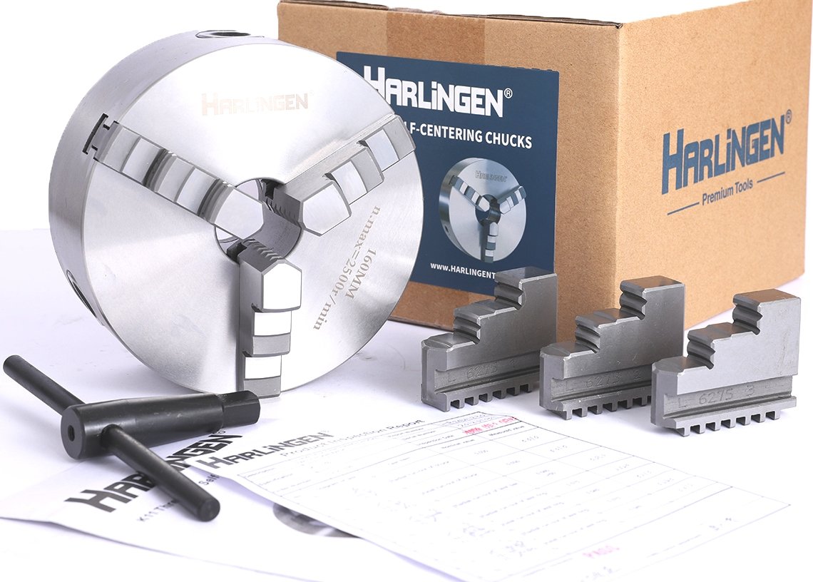 HARLINGEN 6" 3-JAW LATHE CHUCK PLAIN BACK (9712-1108) - Image 4