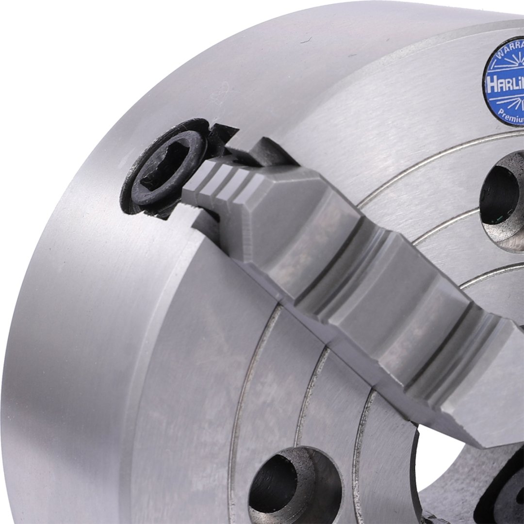 HARLINGEN 6" 4-JAW INDEPENDENT LATHE CHUCK PLAIN BACK (9713-1104) - Image 5