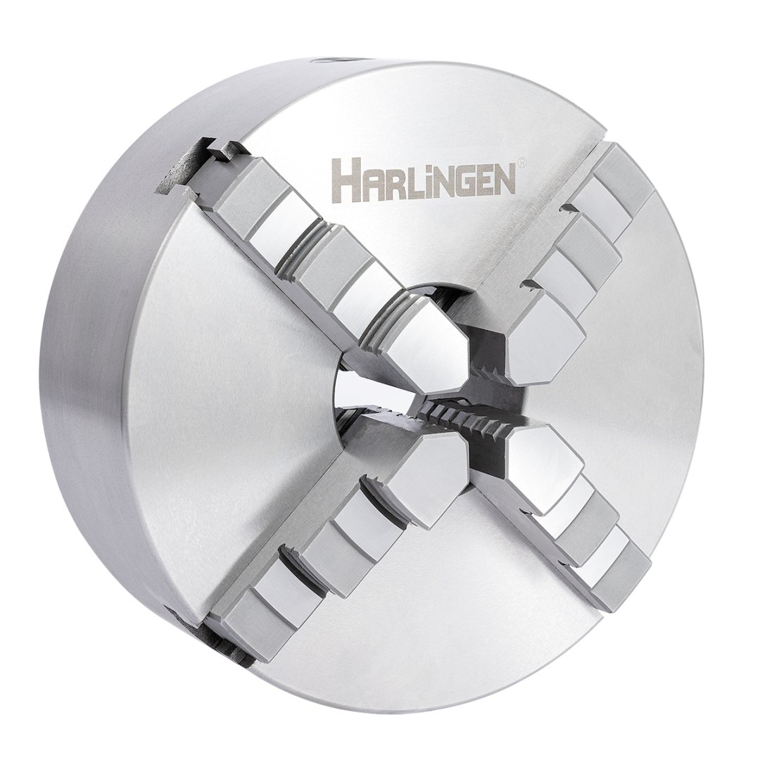 HARLINGEN 4" 4-JAW SELF-CENTER LATHE CHUCK PLAIN BACK (9713-2101)