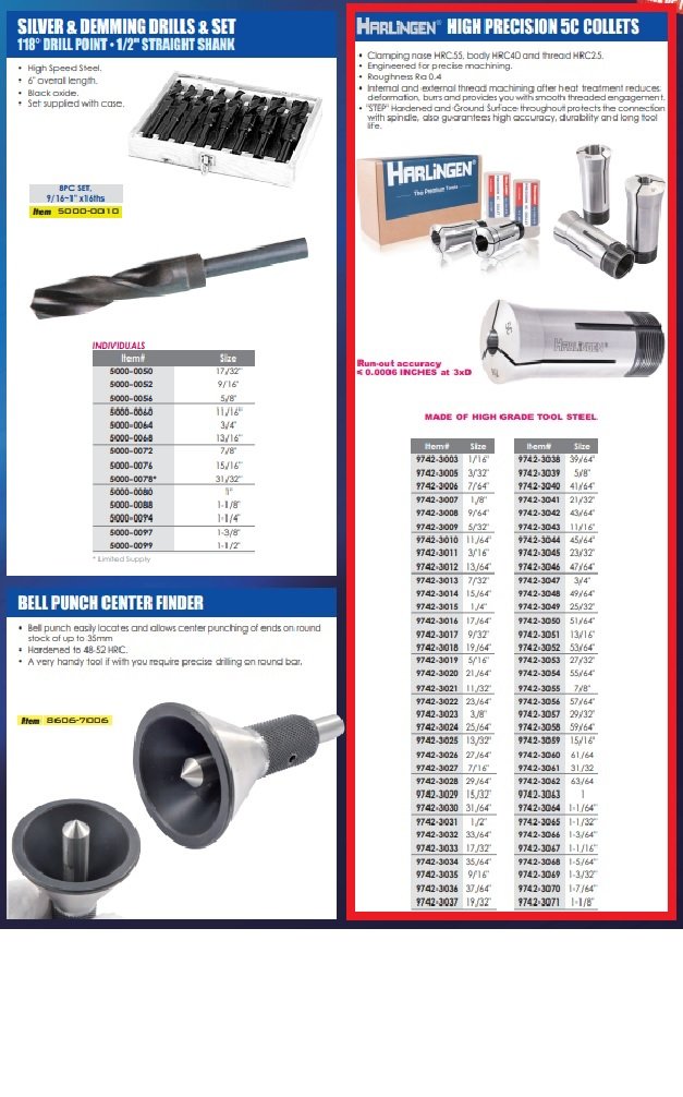 HARLINGEN 7/64" HIGH PRECISION 5C COLLET (9742-3006) - Image 2