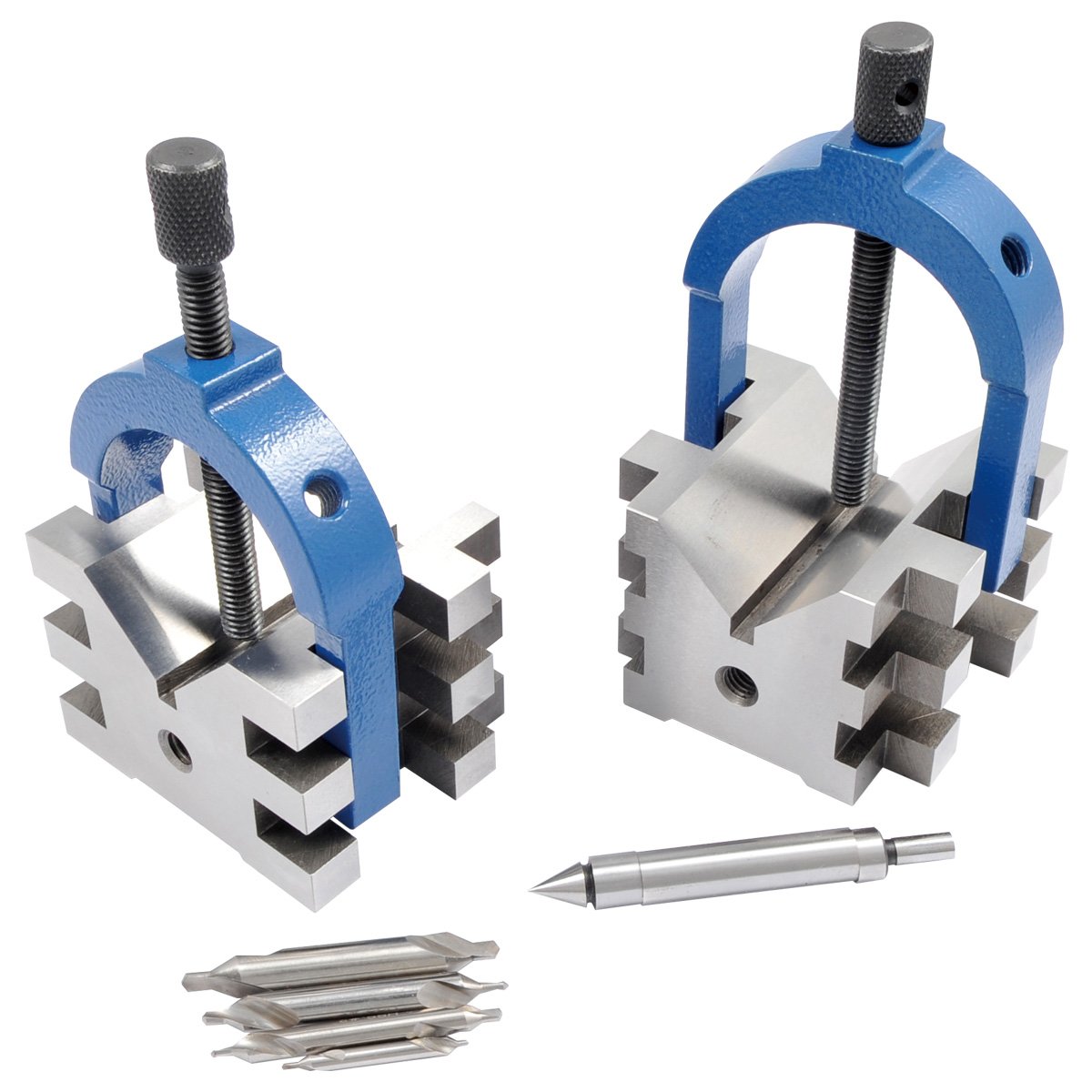 HHIP 2.5" V-BLOCK 3/8 EDGE/CENTER FINDER & 4 PC CENTER DRILLS (9999-0001)